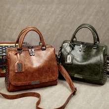 Новая модная винтажная Портативная сумка-мессенджер из искусственной кожи с заклепками на одно плечо, роскошные женские сумки, дизайнерская женская сумка-тоут