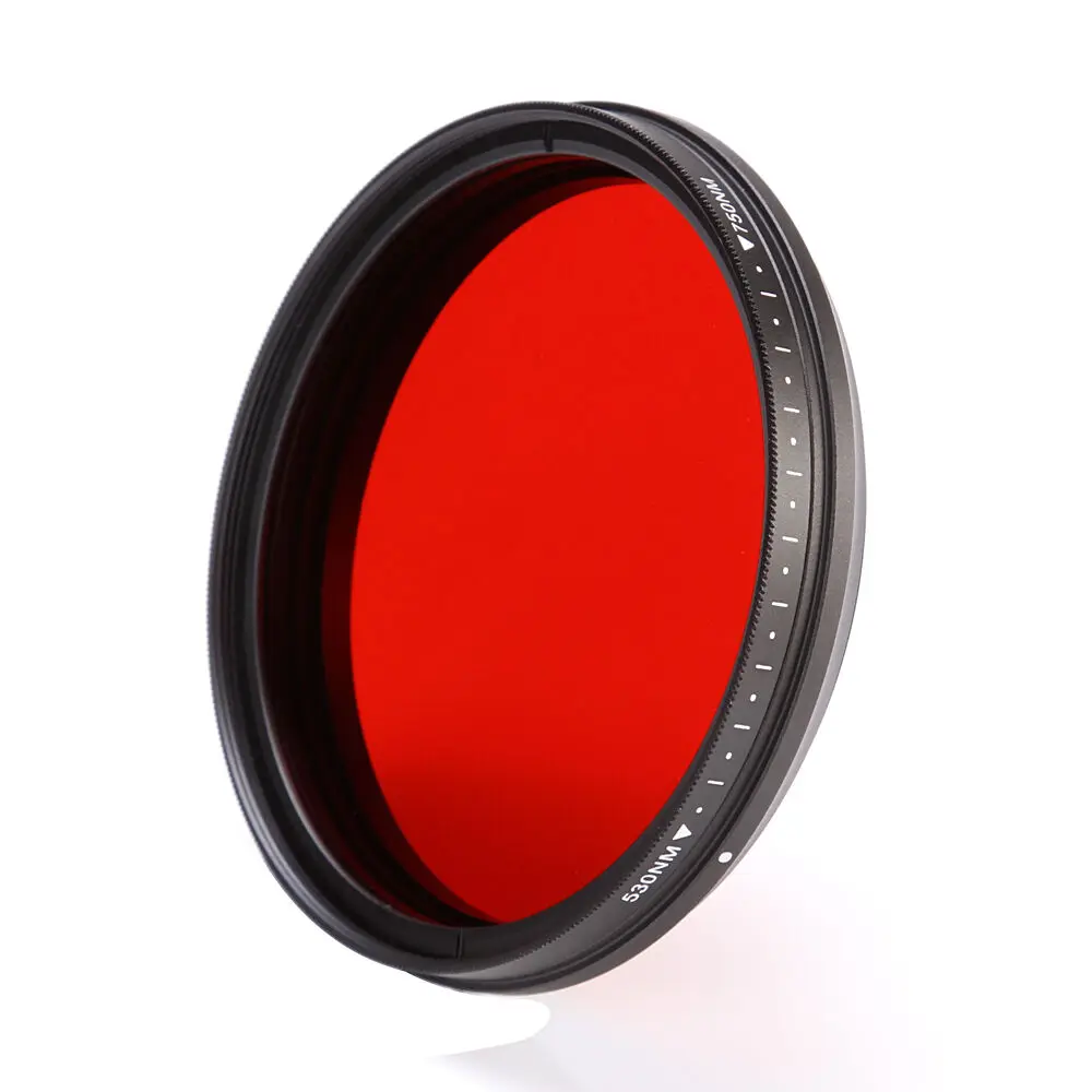 fotga infravermelho ajustável ir filtro passagem