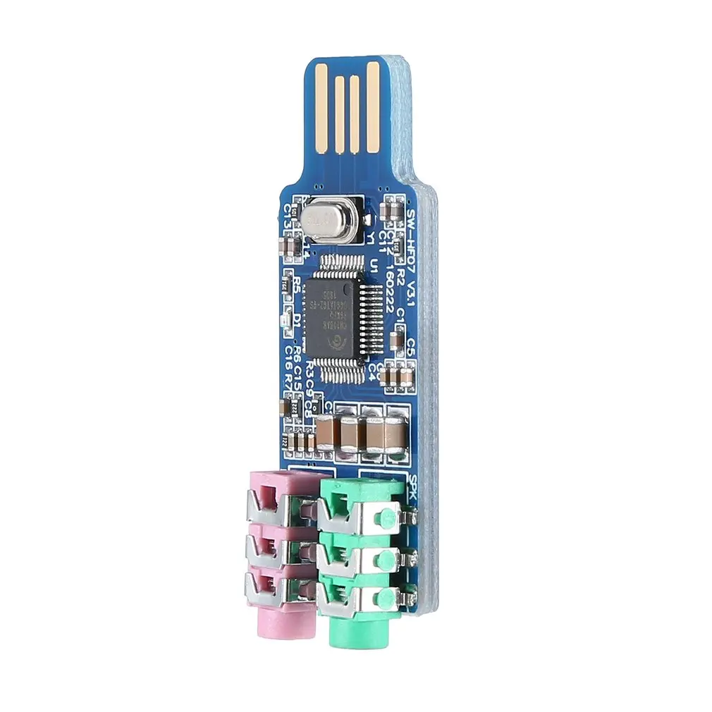 Бесплатный привод Usb звуковая карта компьютер внешняя звуковая карта ноутбук звуковая карта Cm108 чип Hf07