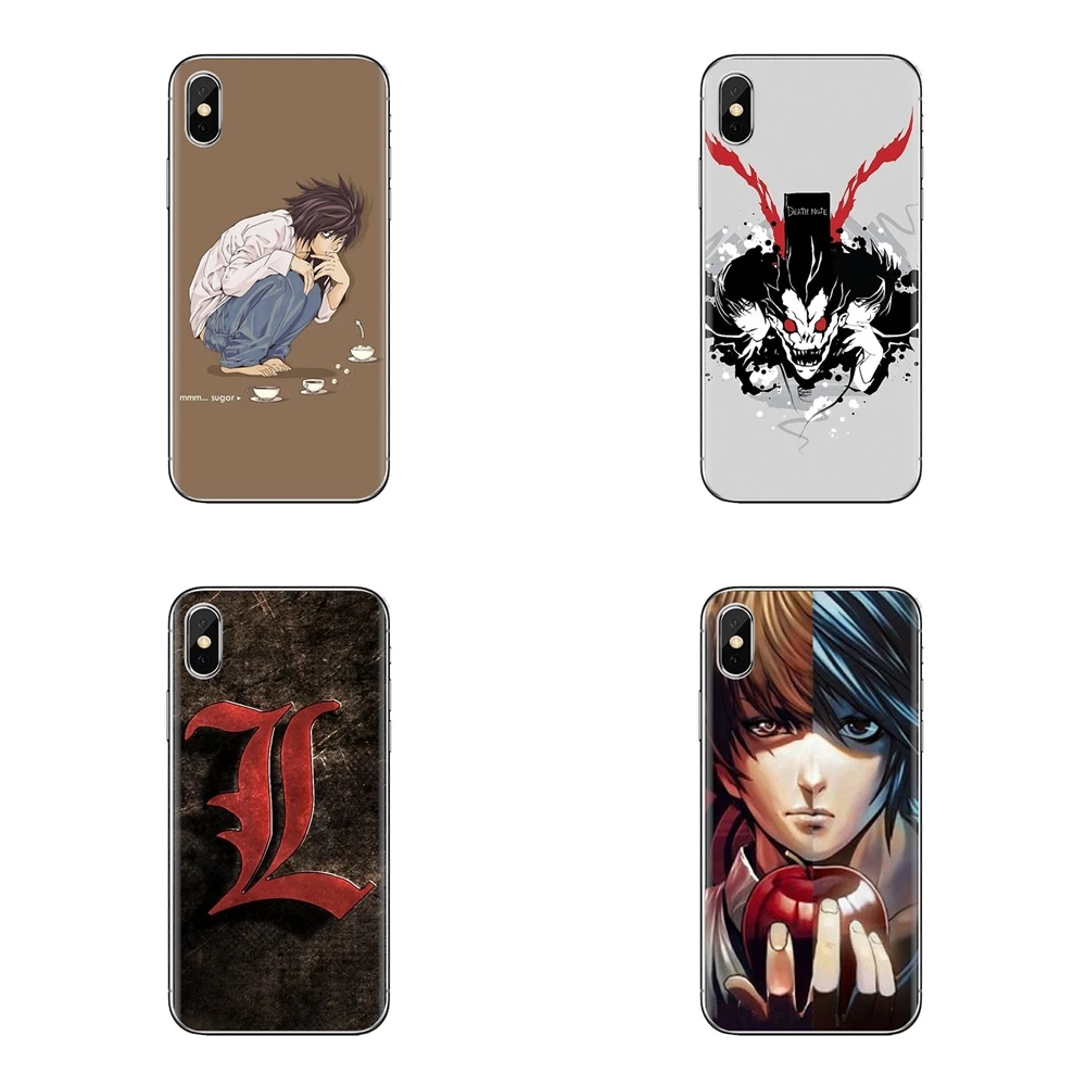 anime Death Note For Samsung Galaxy S2 S3 S4 S5 MINI S6 S7 edge S8 S9 Plus 2 3 4 5 8 Coque Fundas Soft Transparent Bag Case |