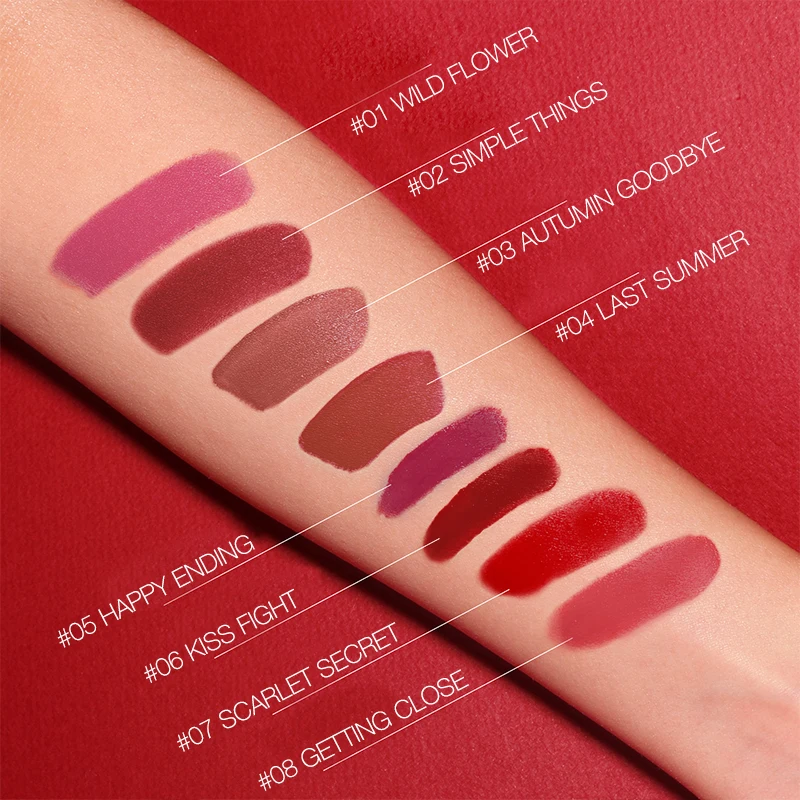 BANXEER Nude Lipstick Matte Waterproof Lipgloss Makeup Red Lip Tint 8 Colors Velvet Matte Long Lasting Nonstick Lip Gloss BANXEER Nude Lipstick Matte Waterproof Lipgloss Makeup Red Lip Tint 8 Colors Velvet Matte Long Lasting Nonstick Lip Gloss