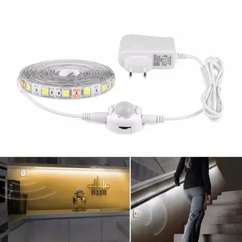 

Wireless Motion Activated PIR Sensor Night light 1-5M LED Strip 5050 Under Bed