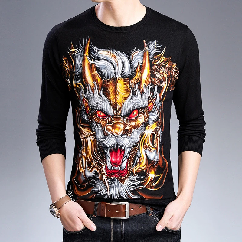 Весенний свитер с принтом трикотажная одежда для мужчин Invierno Jersey Navidad Hombre hыrka Erkek