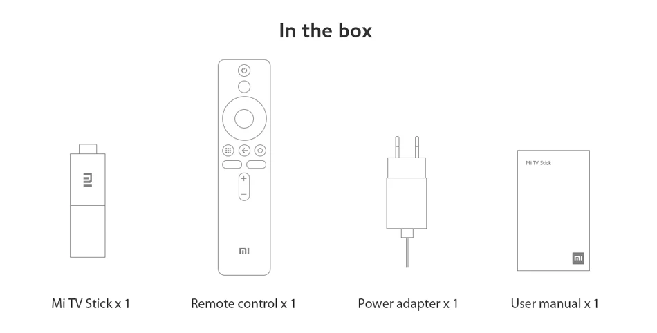 mini tv sticks Global Version Xiaomi Mi TV Stick Android TV Quad Core 1GB RAM 8GB ROM Bluetooth Wifi Netflix Google Assistant Mi TV Stick smart tv sticks