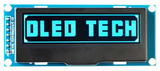 Blue Display Ips 2,23 дюймов 7P SPI белый/желтый/синий/зеленый/оранжевый OLED экран с адаптером плата модуль SSD1305 Привод IC 128*32 IIC интерфейс - Цвет: Blue Display