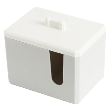 

Light Gray Makeup Box Holder Organizer for Cotton Swabs Powder Puff Cotton Pads Box Storage Makeup Organizer Container