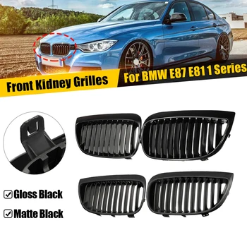 

Pair Front Sport Kidney Grill Grilles For BMW E87/E81 1 Series 2004-2007 Matte Gloss Black M Car Styling Racing Grills