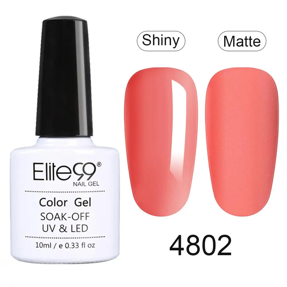 Elite99 матовый лак для ногтей 10 мл цветов DIY Soak off UV светодиодный органический нетоксичный без запаха Полупостоянный лак для ногтей - Цвет: 4802
