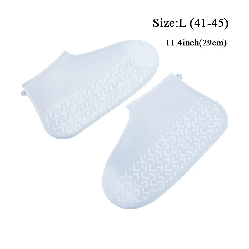 Непромокаемые носки водонепроницаемые Нескользящие моющиеся протекторы для обуви многоразовые силиконовые бахилы и бахилы для внутреннего и наружного защиты - Color: L