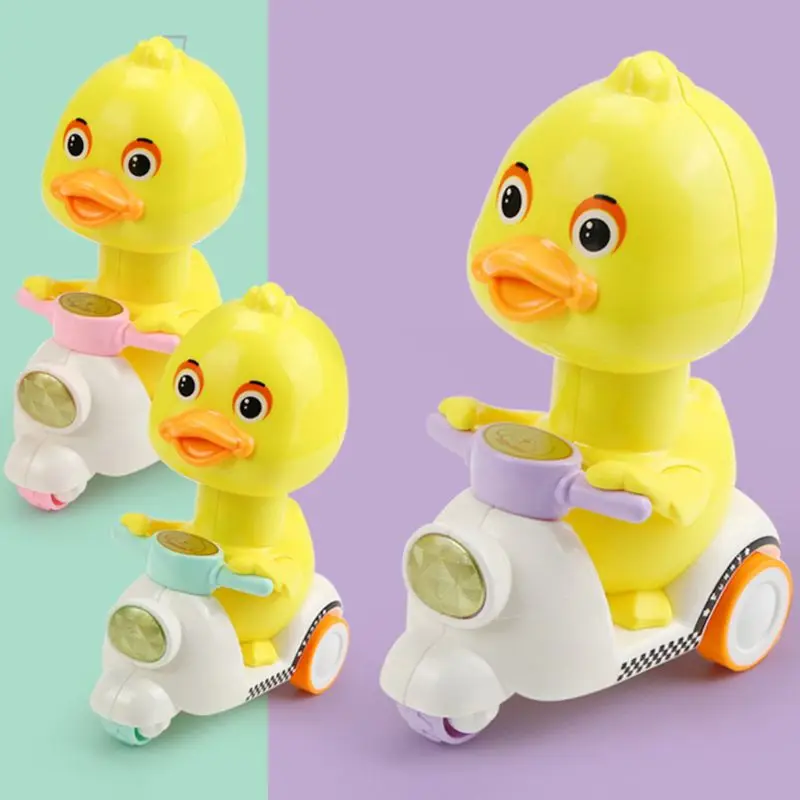 Мультяшная игрушка для мальчиков и девочек, маленькая Желтая утка, милый трехколесный велосипед, детские игрушки, детские призы, подарки