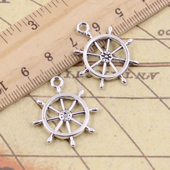 

8pcs/lot Charms Rudder Helm 27x23mm Tibetan Pendants Crafts Making Findings Handmade Antique Jewelry DIY For Necklace