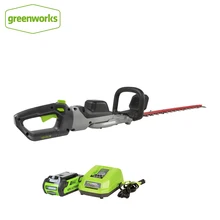 GREENWORKS 40V Lithium 350W Cordless Hedge Trimmer Lightweight Low Noise Electric Hedge Trimmer Fast Charging Pruning Saw