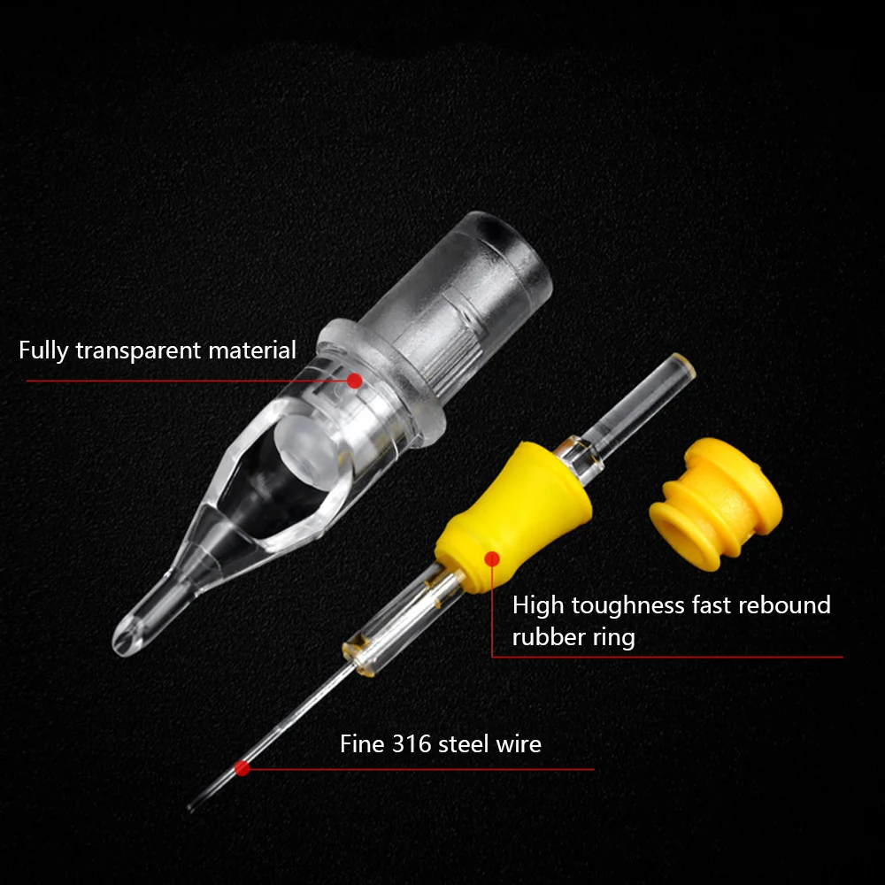 Bfaccia 20pcs RM Tattoo Needle Cartridge Liner Shader Magnum Tattoo Supply Compatible Cartridge Machine Grip Tattoo Pen Needle