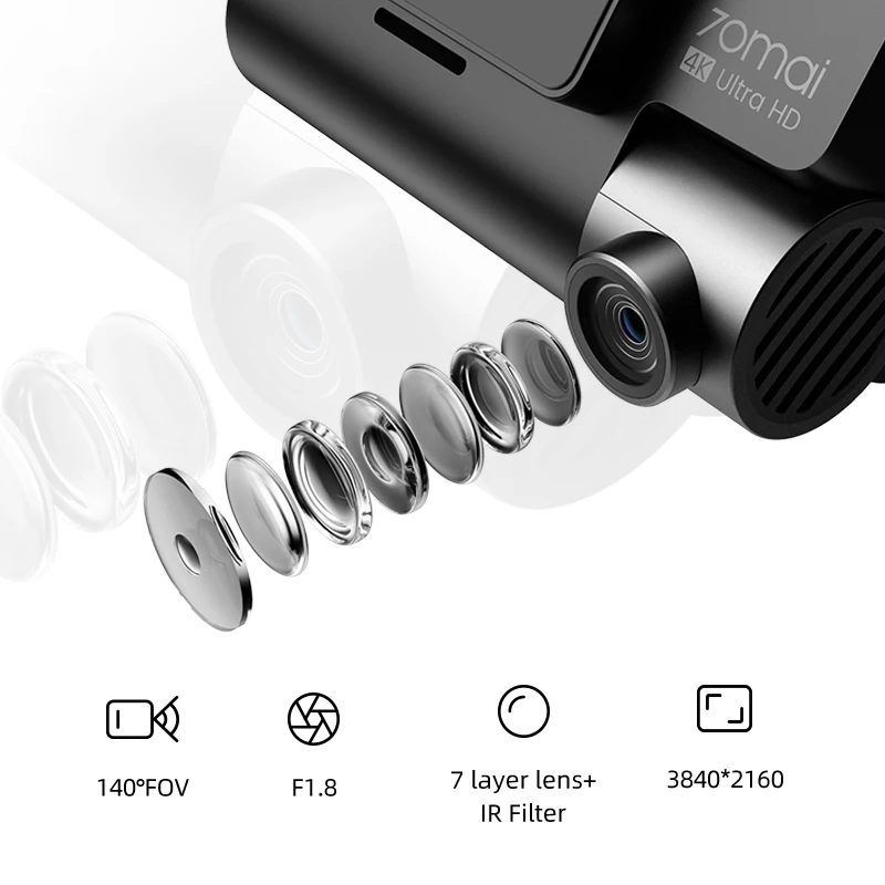 70mai  ķ A800S  4K ī޶, 24 ð  , ڵ DVR ڵ  ,  GPS ADAS,  Ĺ  