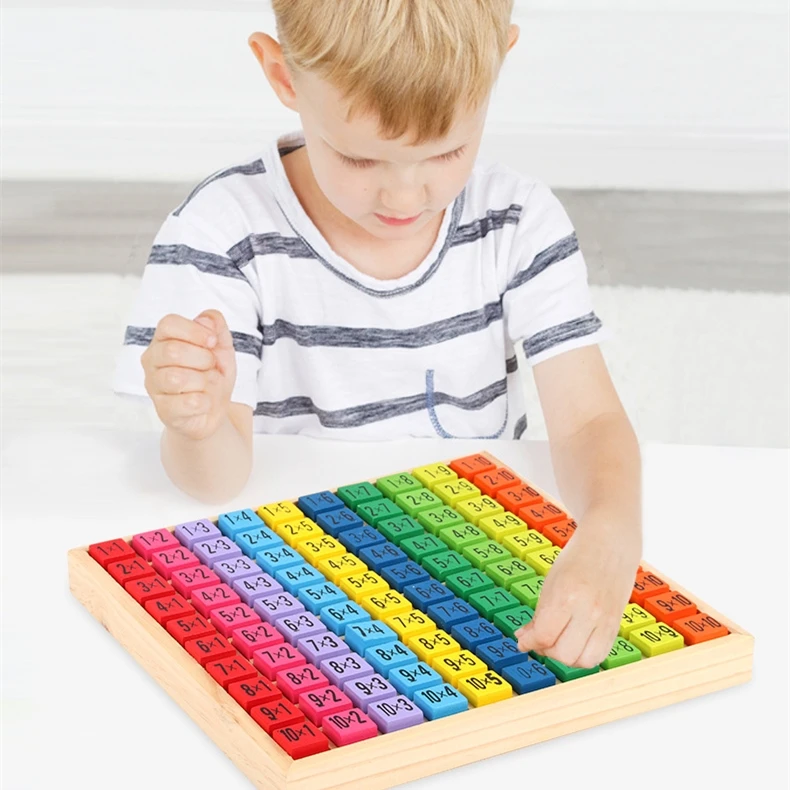 

Montessori Educational Wooden Toys for Children Baby Toys 99 Multiplication Table Math Arithmetic Teaching Aids for Kids