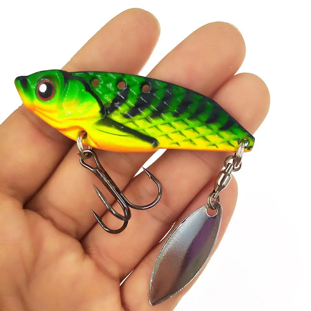 

1-pieces VIB Fishing Lure 6cm/22g pesca Minnow Metal VIB Lure Hard Bait Wobbler Swimbait with Spinner