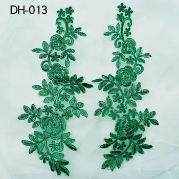 

11 colors in stock 40 pieces/lot cord embroidery lace flowers, wholesale lace accessories for wedding dress shop!