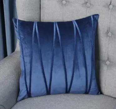 H Solid color super soft High grade Pillow Cover Home Decorate Pillow Case Office Sofa Cushion Cover - Цвет: H