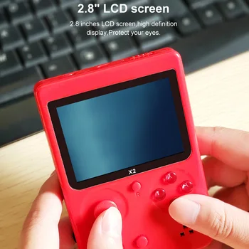 

Handheld Retro Game Console 2500 Games Video Player X2 2.8 inch LCD Kit Built-in Lightweight Game Playing Elements
