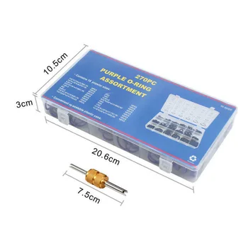 

271pcs/set Car AC A/C System O-Ring Seals Air Conditioning Rapid Seal Kit Remover Tool High Quality Auto O-Ring Accessories