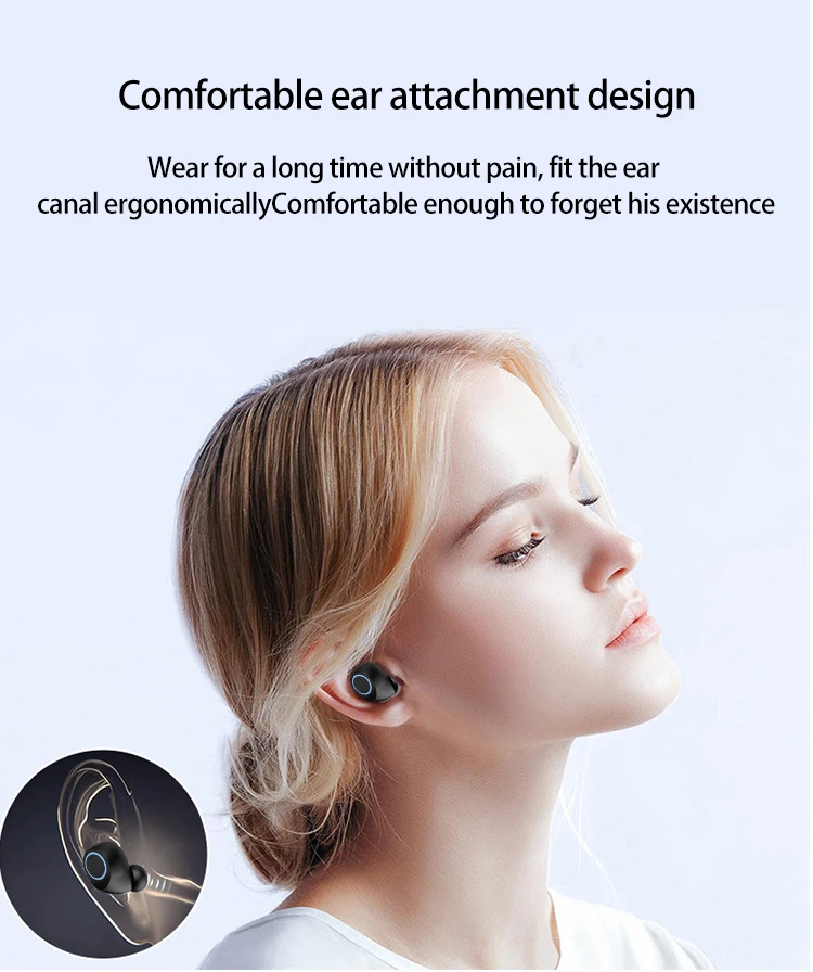 Мини TWS Bluetooth 5,0 наушники 8D объемные стерео настоящие беспроводные наушники светодиодный цифровой дисплей наушники с микрофоном гарнитура