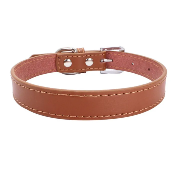Padded Synthetic Leather Dog Collar Heavy Duty Pet Collars for Large Medium Dogs BJStore