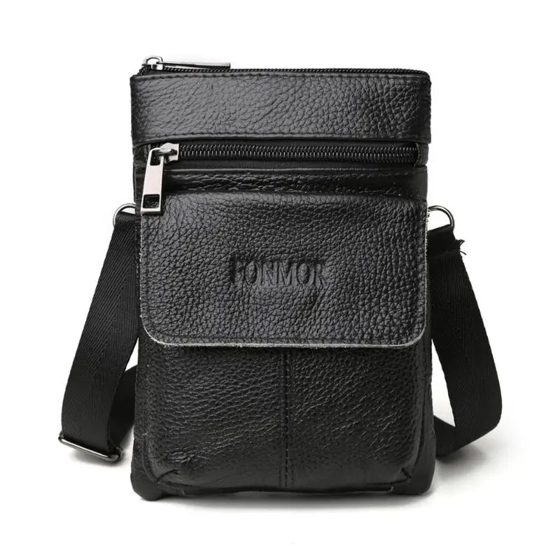 Брендовая мужская сумка, мужская сумка, вертикальная мужская сумка на плечо, сумка-мессенджер, сумка на молнии для мобильного телефона, мужской клатч, дропшиппинг - Цвет: Black