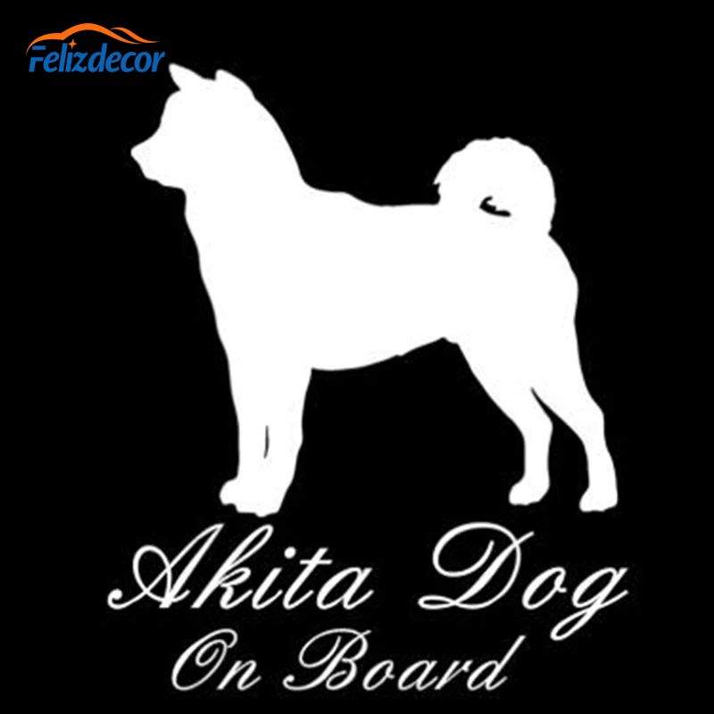 Black/Silver Car Sticker Interesting Akita Dog On Board Decals Vinyl Stickers on Car Motorcycle Car Styling C630 - Image 3