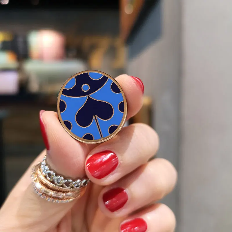 Jojos Bizarre Adventure Giorno Symbol Pin LadyBug With A Heart Brooch