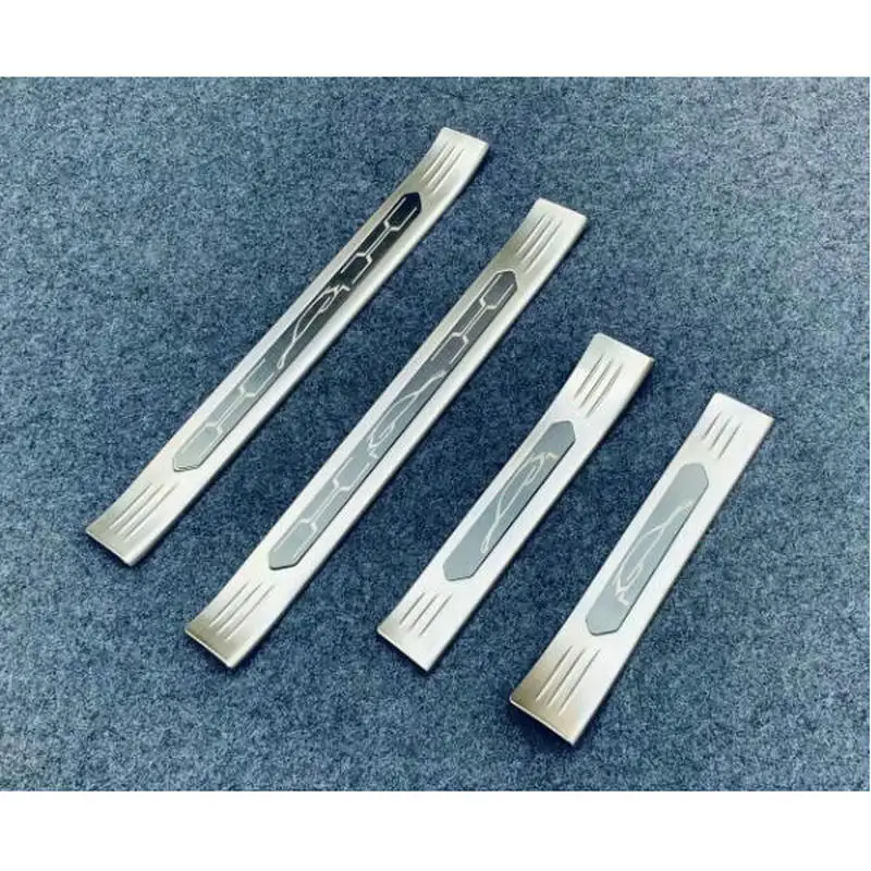 

STYO Car Stainless Steel Door Sill Protectors Sticker Cover for Harrier Venza 2020 2021