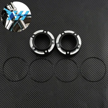 

Motorcycle Front Fork Boots Shock Slider Cover 39mm Dust Caps For Harley Sportster Black Chrome/Matte Black Suspension Cover