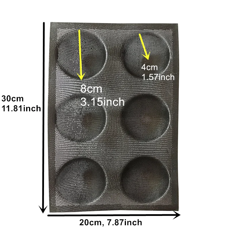 Полушаровая форма для хлеба полусферическая сетка силиконовая форма для торта поднос - Цвет: GB 6 cup