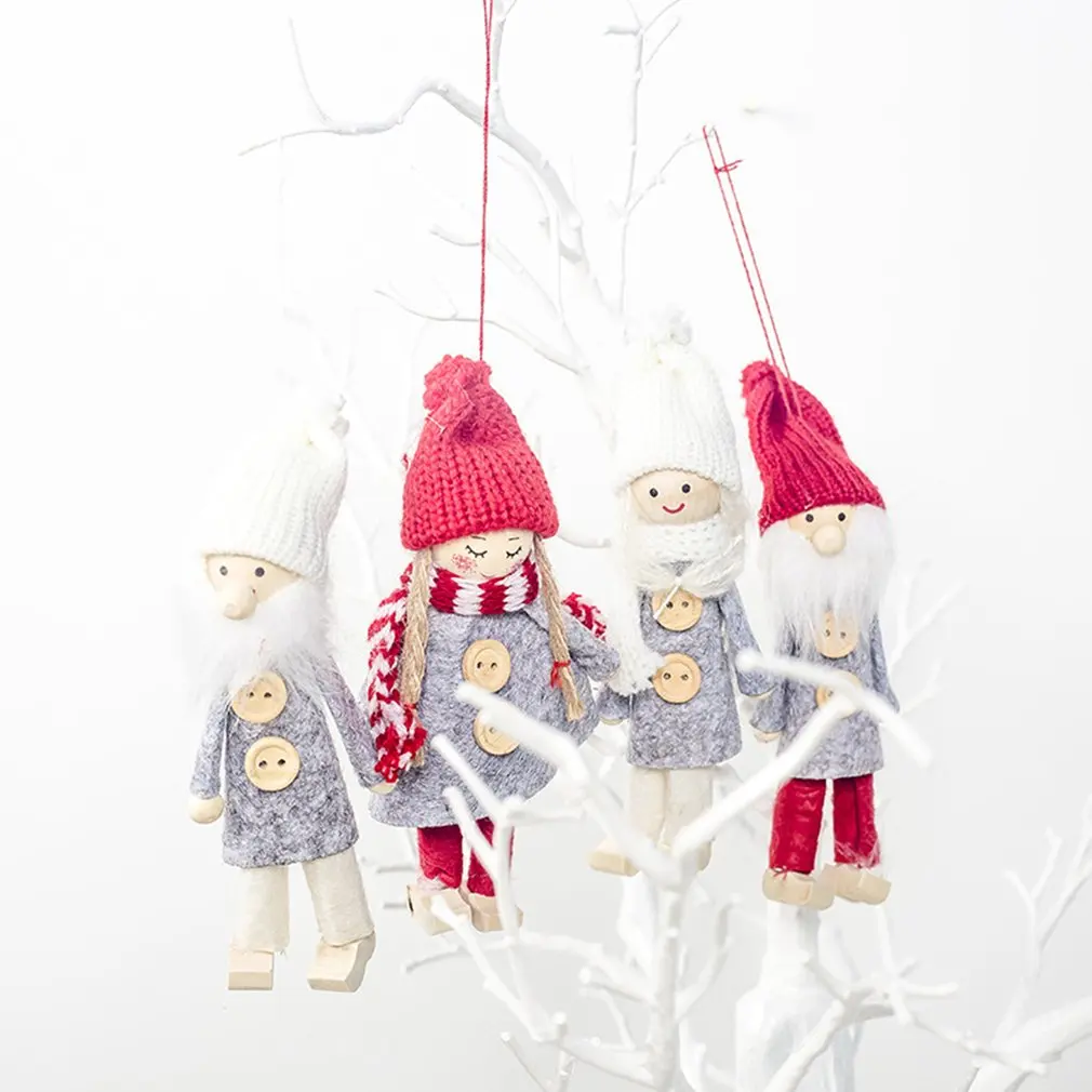 Рождественские украшения, шерстяная ткань, Рождественская кукла, подвеска, Рождественская елка, дерево, украшение, подвеска, детские игрушки