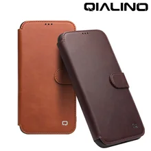 QIALINO бумажник из натуральной кожи чехол для телефона iPhone11 Pro роскошный Слот для карт с кнопками ультратонкий откидной Чехол для iPhone 11 Pro Max
