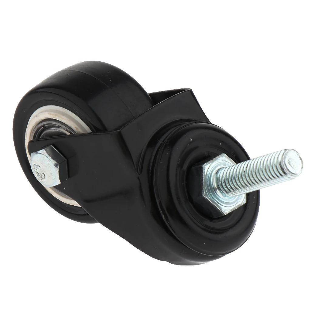 1.5 Inch PU Replacement Caster Swivel Furniture Wheels Floor Protecting Office Chair Swivel Caster Threaded Stem, Black 1.5 Inch PU Replacement Caster Swivel Furniture Wheels Floor Protecting Office Chair Swivel Caster Threaded Stem, Black