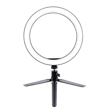 

New Universal LED Ring Light With Tripod Stand For Makeup LED Camera Light for Cell Phone Desktop LED Lamp With 3 Light Modes