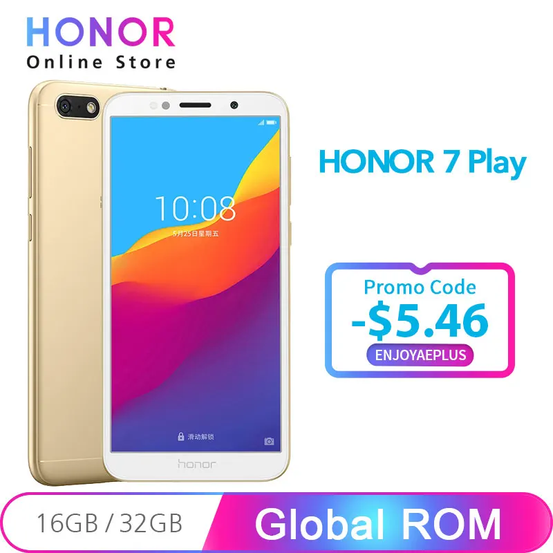 Мобильный телефон Honor 7 Play глобальная прошивка 2 Гб 16 Гб/32 ГБ экран 5 45 дюйма Fullview