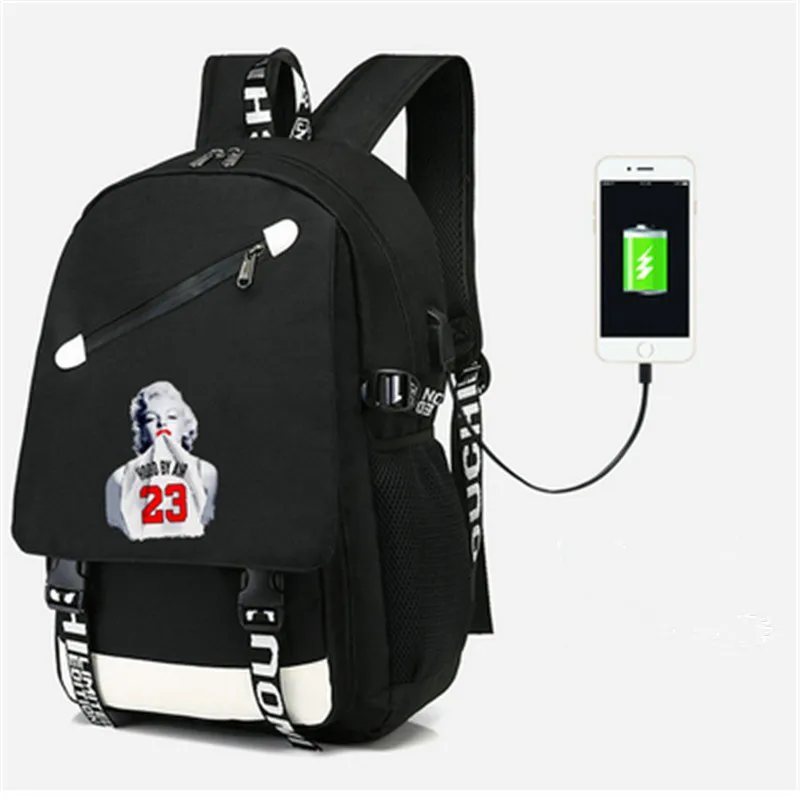 Style 2 Забавный Альберт Эйнштейн физик ткань художественный рюкзак USB Сумка дорожная школьная сумка USB модная Подростковая Повседневная сумка для ноутбука подарки - Цвет: Style 2