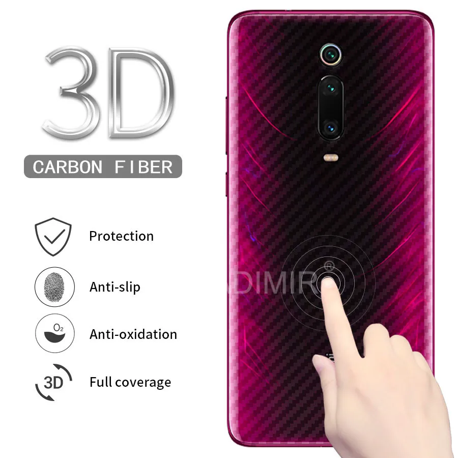 5 шт. Защитная пленка для задней панели из углеродного волокна 3D для Xiaomi mi 9T Pro 9 8 SE Защитная пленка для Red mi K20 Note 8 7 6 5 Pro A2 Lite