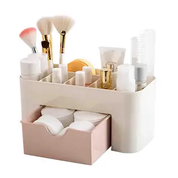 

Plastic Desktop Storage Case Cosmetics Holder Drawer Rack Sundries Organizer Cosmetics Holder Large Capacity Display Save Space