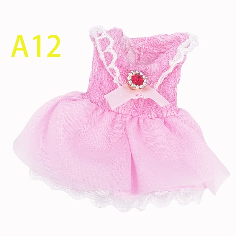 Princess Dress For 1/12 Bjd Dolls Ob11 Clothes Doll Accessories Universal 2021 New Suit Baby Outfits Fit Children Xmas Gifts