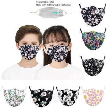 

Mini Humidifiers Kids Floral Breathable Washable Safet Protect Face Mask Kids Masks Masque Mascarilla Ffpreutilizableffp#ljc