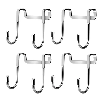 

4PC Over Door Hook S Shaped Strong Hook Stainless SteelDoor Back Hanging Door Hanger Holder for Kitchen,Bathroom,Bedroom