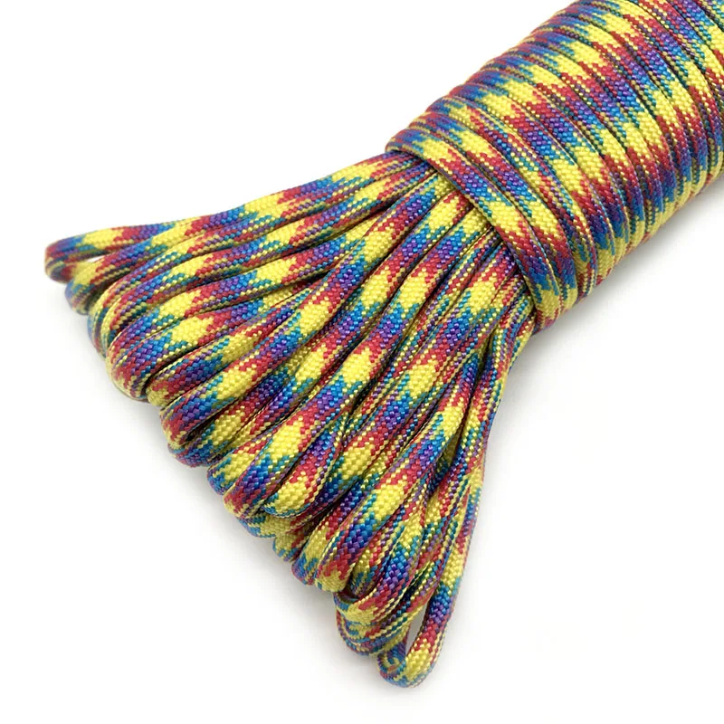 Vibrant Multicolor 550 Paracord Type III - 100FT/50FT Survival Cord Kit Wholesale