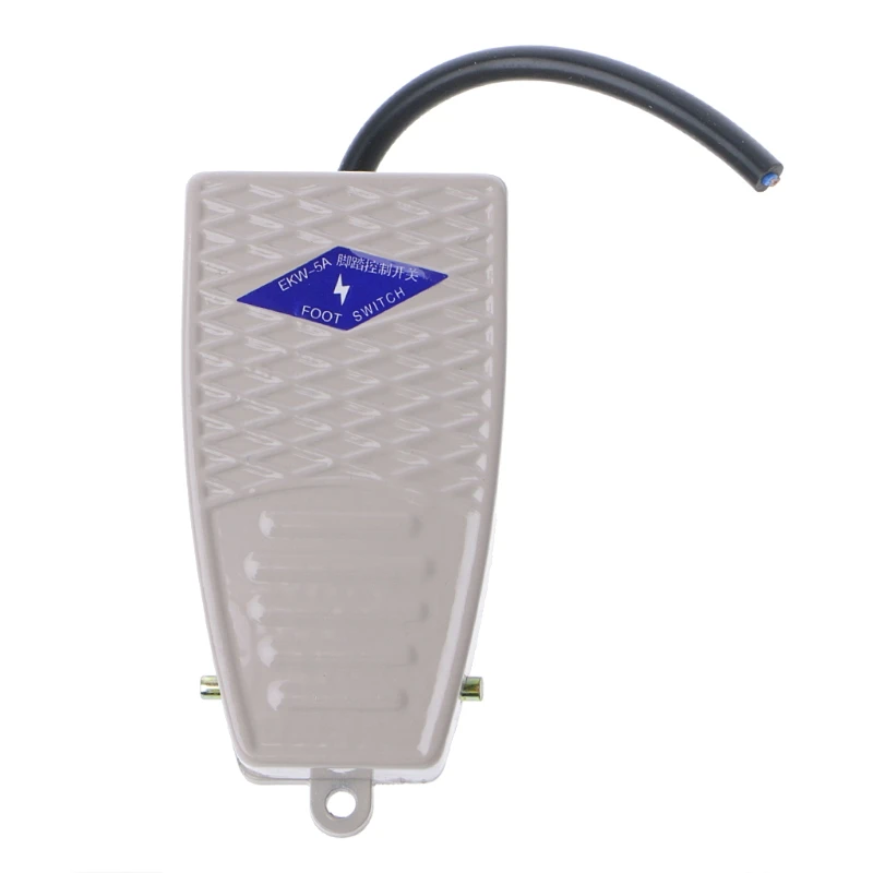 

AC 380V DC 220V 5A Aluminum SPDT 1NO 1NC Momentary Control Foot Pedal Switch EKW-5A-B for Spot Welding Machine