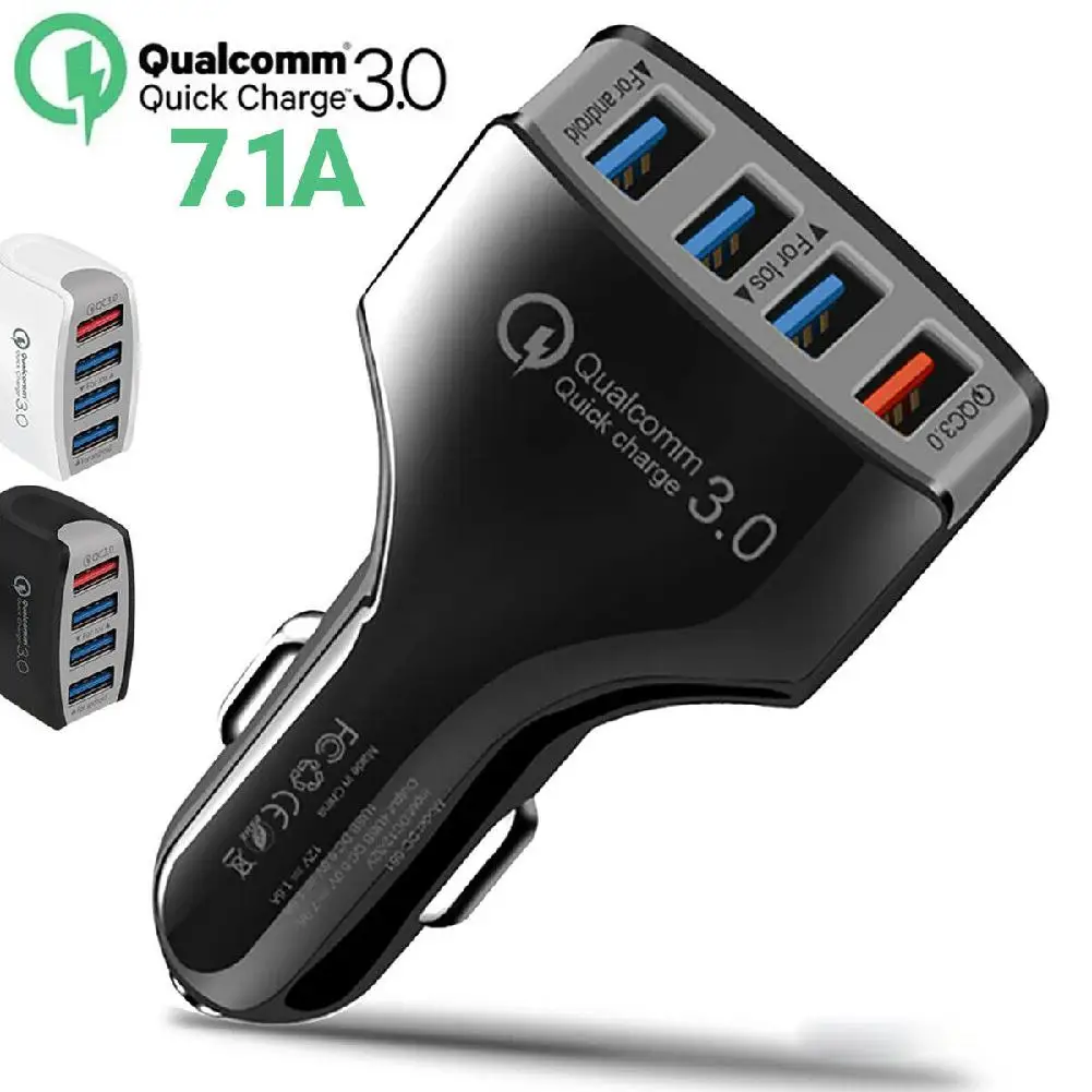 

Kuulee Fast 3.0 Type C USB-C Car Mobile Phone Charger Quick Charge Phone Adapter Car Portable Charger for Huawei P30 P20 Pro