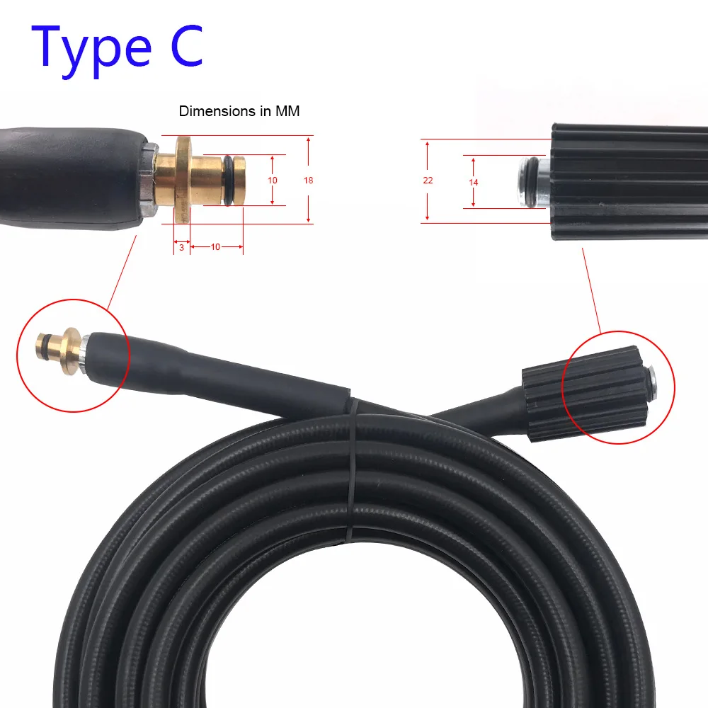 6, 8, 10, 15 метров, шланг для мойки высокого давления, автомобильная мойка, Удлинительный шланг для очистки воды для Karcher K-series, очиститель высокого давления