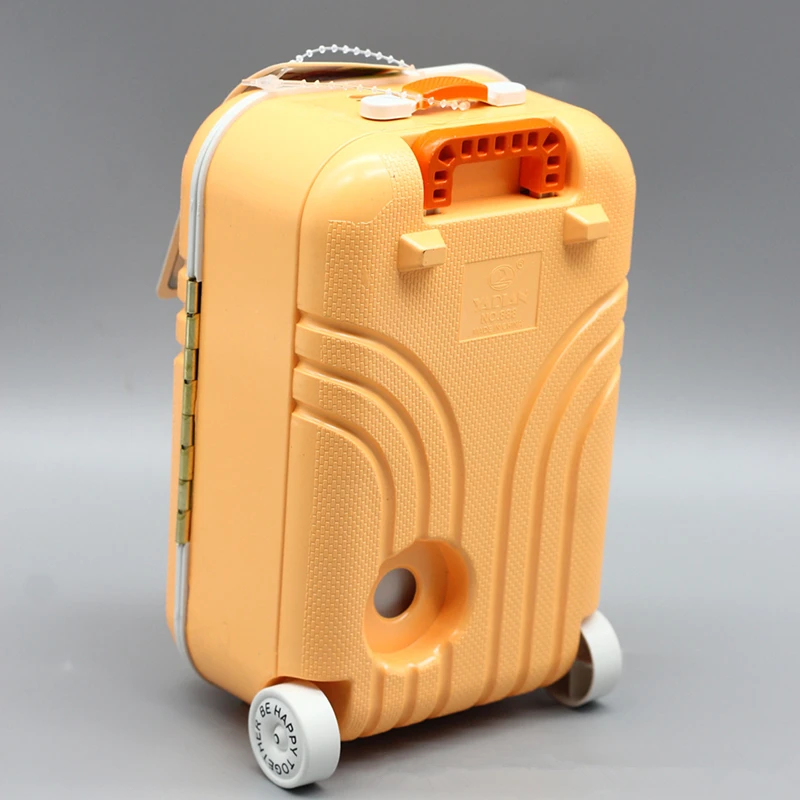 New Dolls Travel Suitcase Pink Silver Orange Suitcase For 18 Inch Girl Kids Doll Accessories Doll House Decoration - Цвет: 2