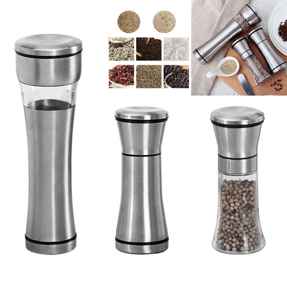 1pc New Stainless Manual Salt Pepper Mill Spice Grinder Muller Kitchen Tools Gadgets 3 Size