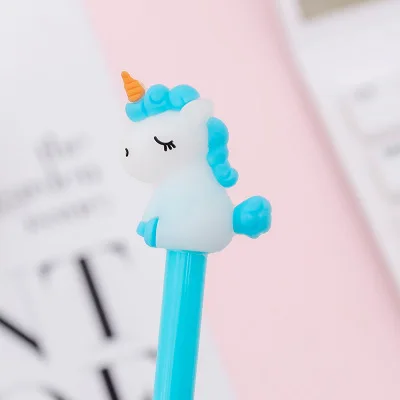 1pcs gel pens В виде животных, Очаровательная толстовка с капюшоном ручки канцелярские 0,5 мм Единорог гелевая студенческие ручки письменном виде гелевых ручек Роман каваи ручки канцелярские каваи школьные принадлежности - Цвет: 1pcs gel pens
